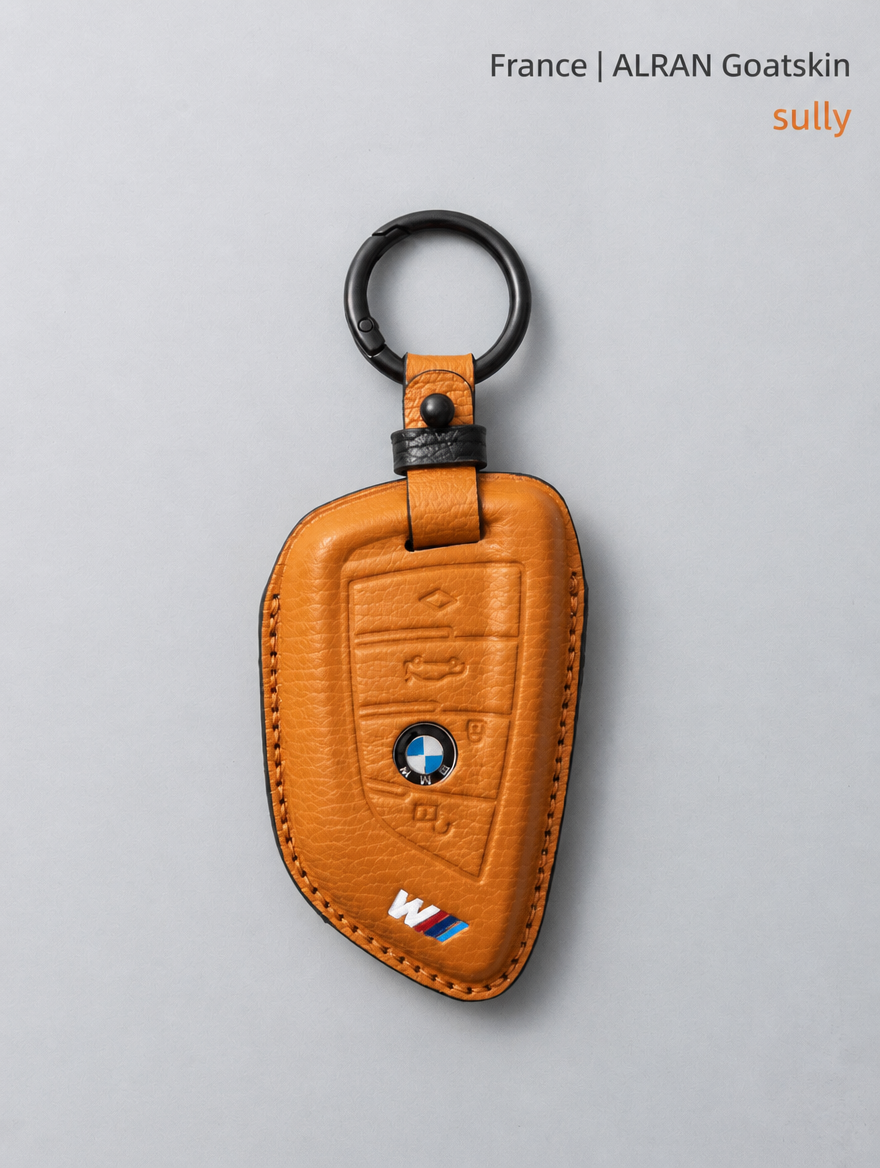 BMW Blade Key Leather Case - Sheepskin Cover with Buckle