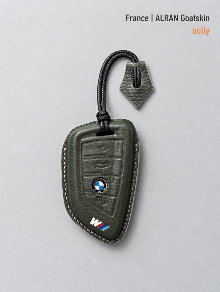 BMW Blade Key Leather Case - Sheepskin Cover with Buckle