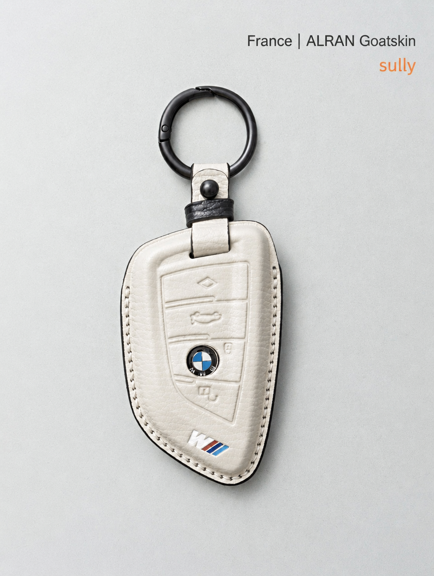 BMW Blade Key Leather Case - Sheepskin Cover with Buckle