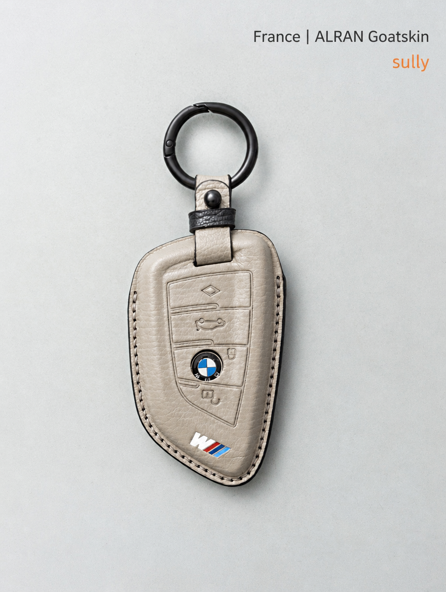 BMW Blade Key Leather Case - Sheepskin Cover with Buckle
