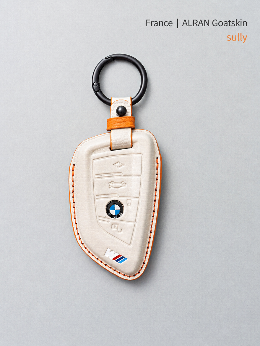 BMW Blade Key Leather Case - Sheepskin Cover with Buckle