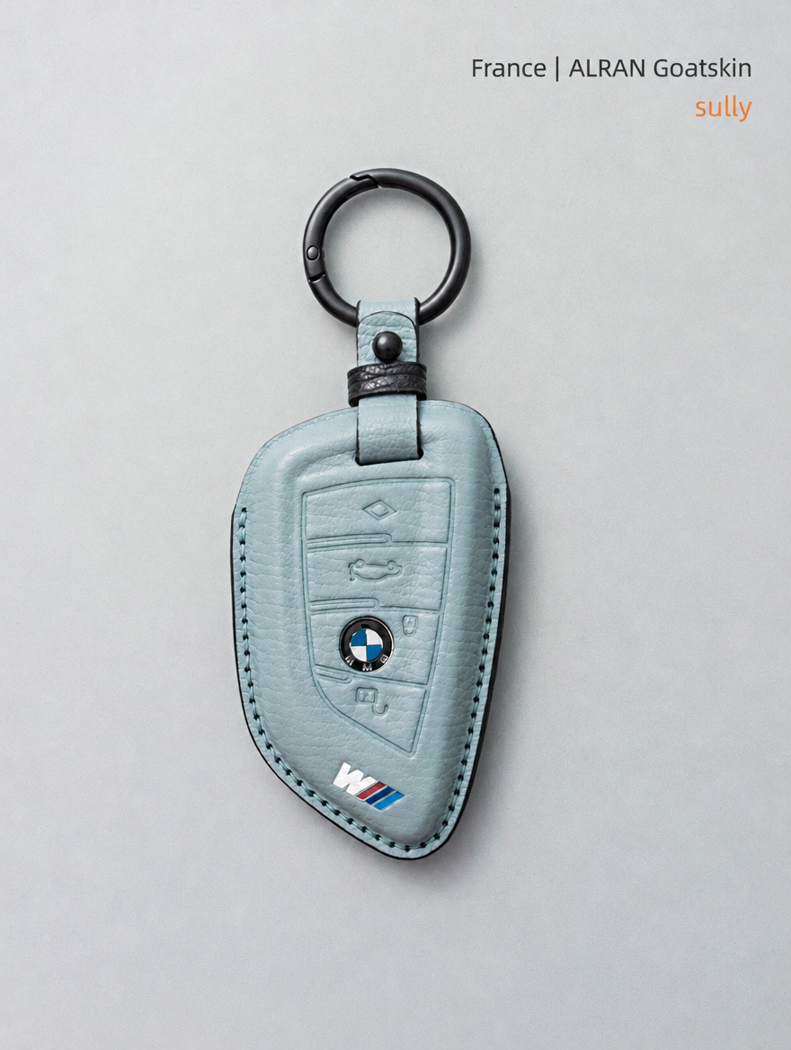 BMW Blade Key Leather Case - Sheepskin Cover with Buckle