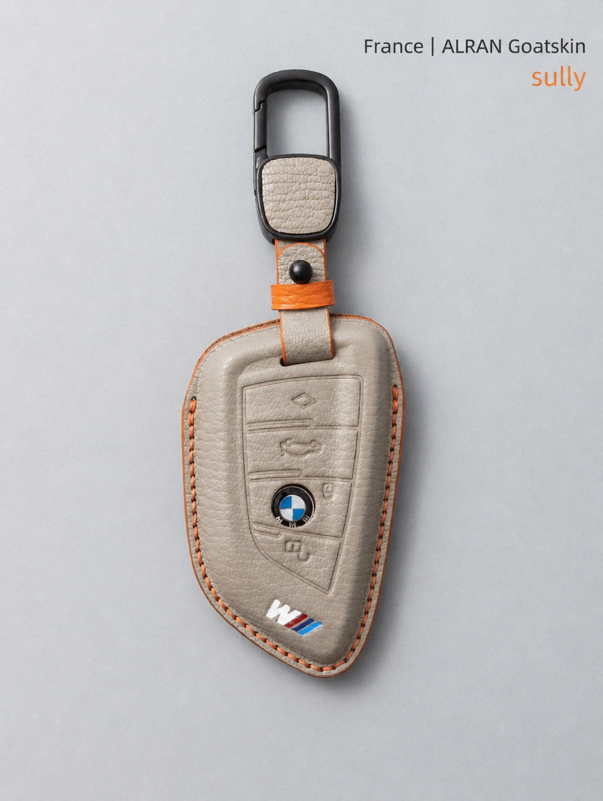 BMW Blade Key Leather Case - Sheepskin Cover with Buckle