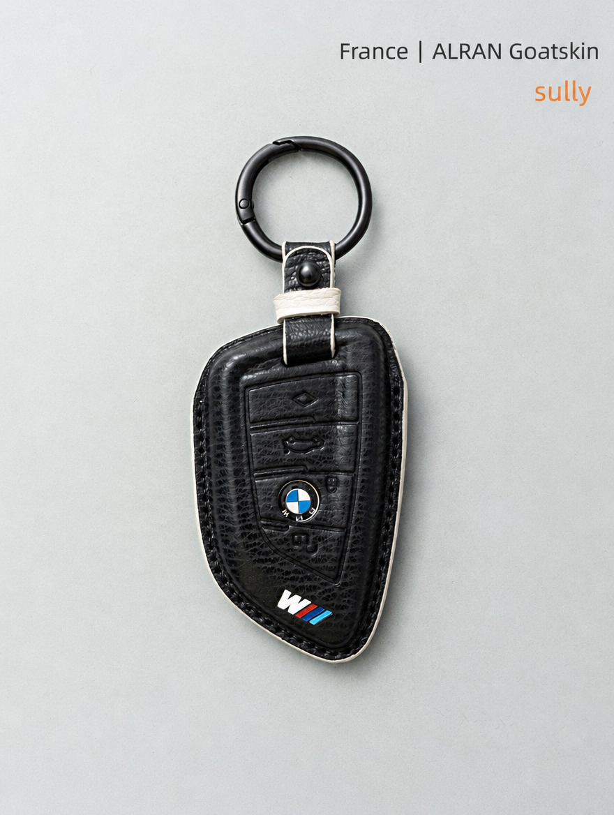 BMW Blade Key Leather Case - Sheepskin Cover with Buckle