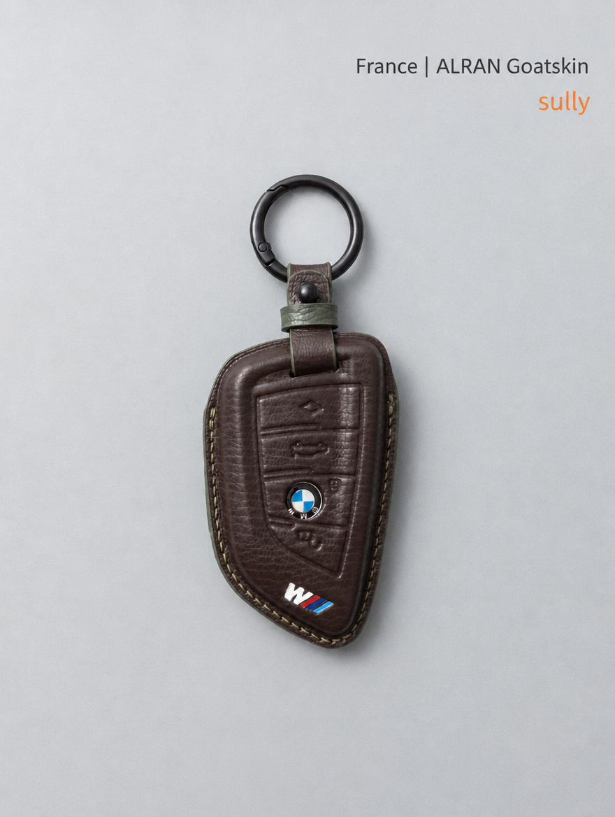 BMW Blade Key Leather Case - Sheepskin Cover with Buckle