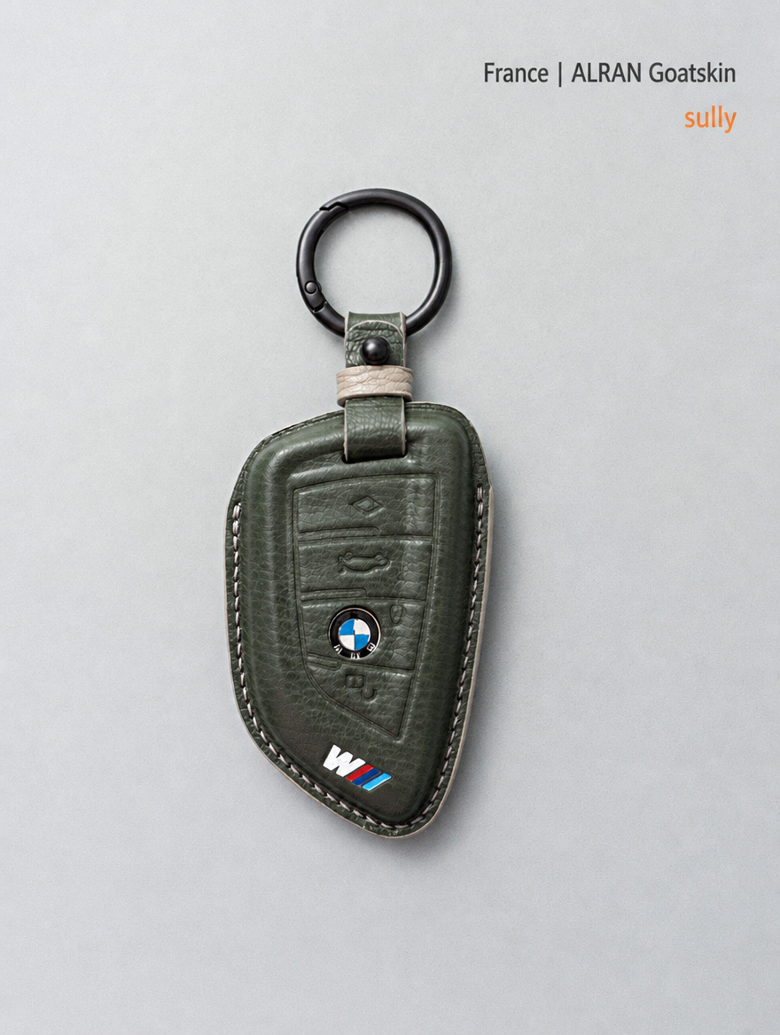 BMW Blade Key Leather Case - Sheepskin Cover with Buckle