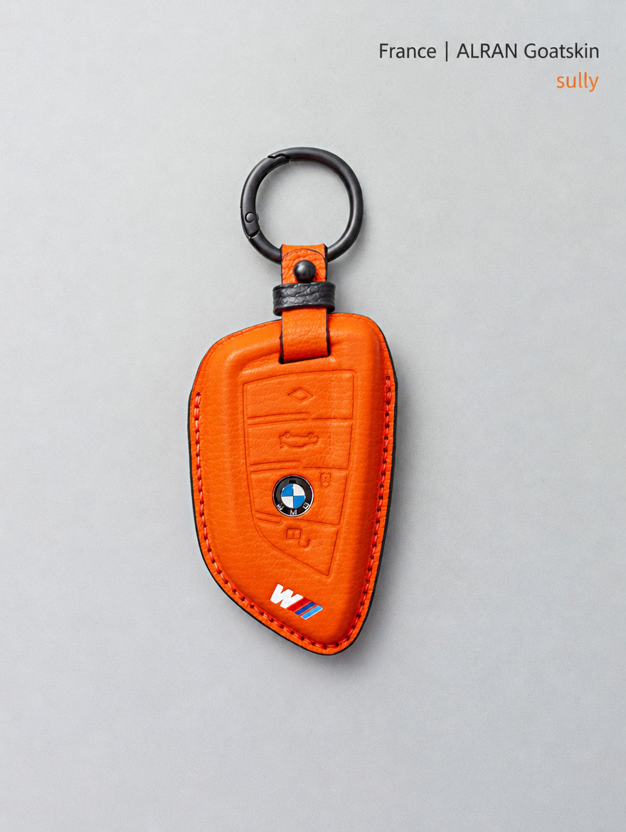 BMW Blade Key Leather Case - Sheepskin Cover with Buckle