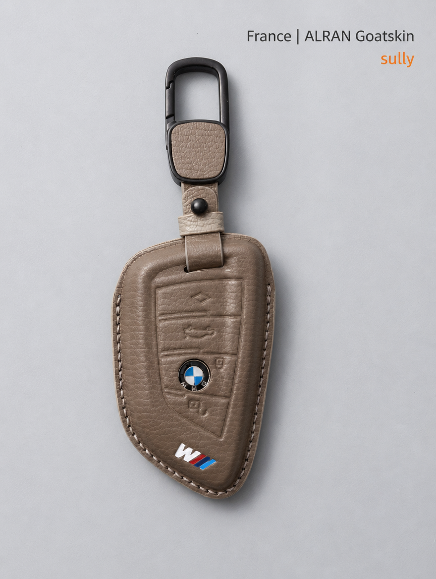 BMW Blade Key Leather Case - Sheepskin Cover with Buckle