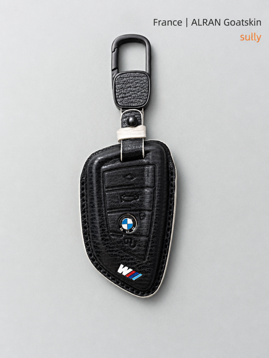 BMW Blade Key Leather Case - Sheepskin Cover with Buckle