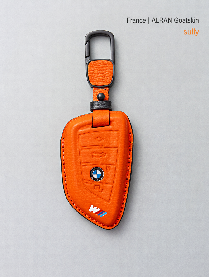 BMW Blade Key Leather Case - Sheepskin Cover with Buckle