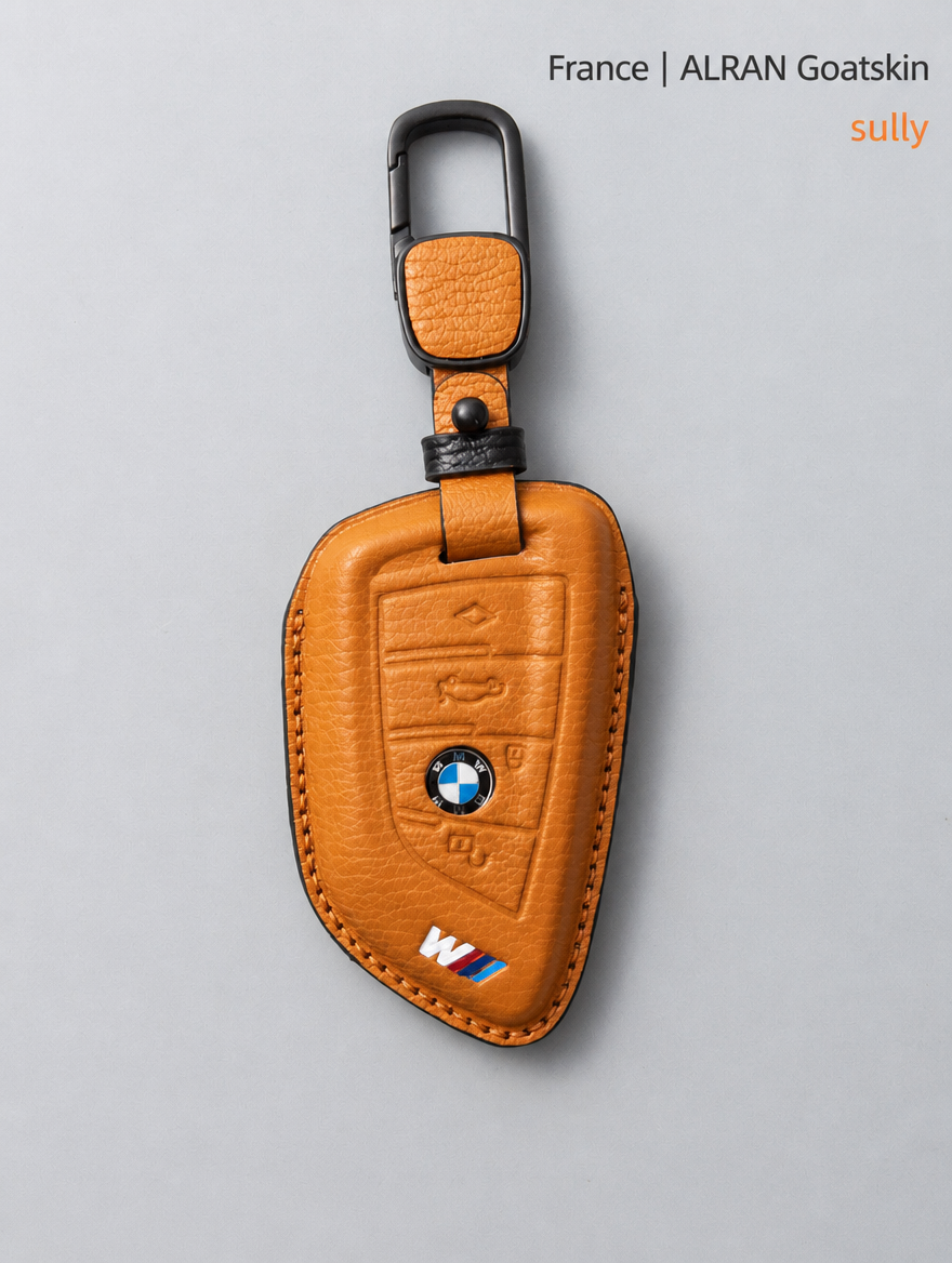 BMW Blade Key Leather Case - Sheepskin Cover with Buckle