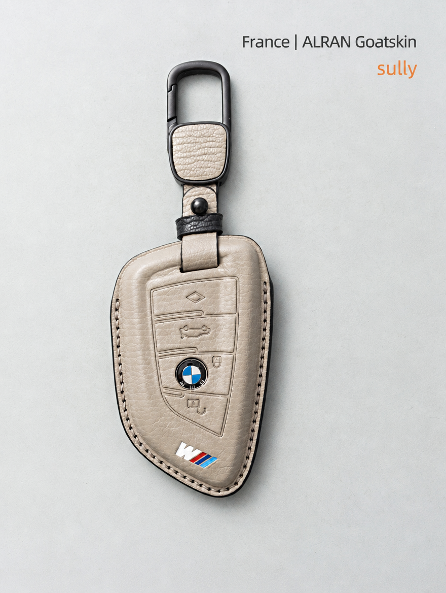 BMW Blade Key Leather Case - Sheepskin Cover with Buckle