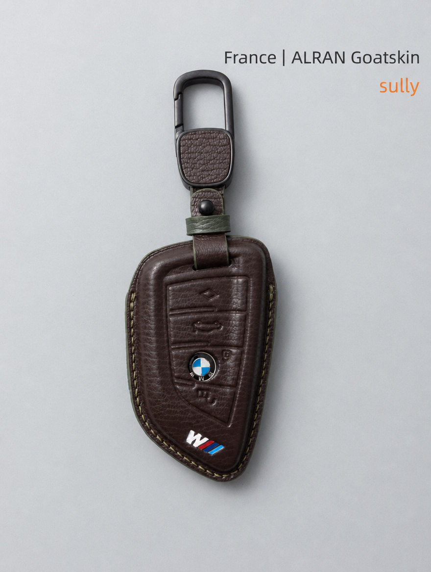 BMW Blade Key Leather Case - Sheepskin Cover with Buckle