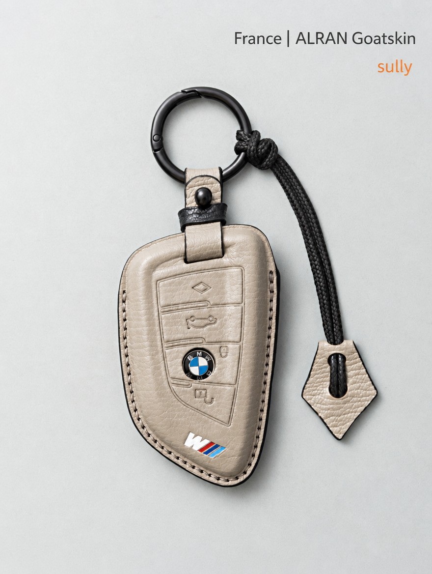 BMW Blade Key Leather Case - Sheepskin Cover with Buckle