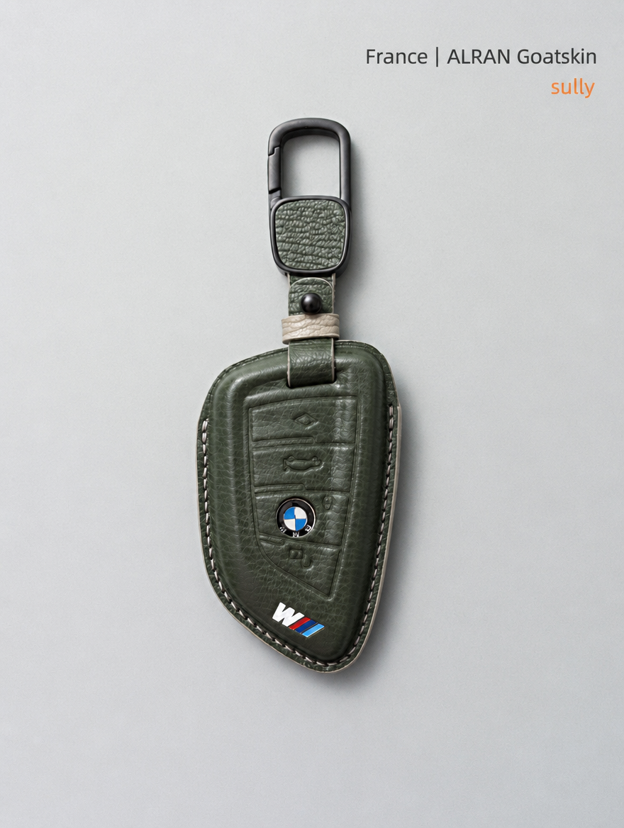 BMW Blade Key Leather Case - Sheepskin Cover with Buckle
