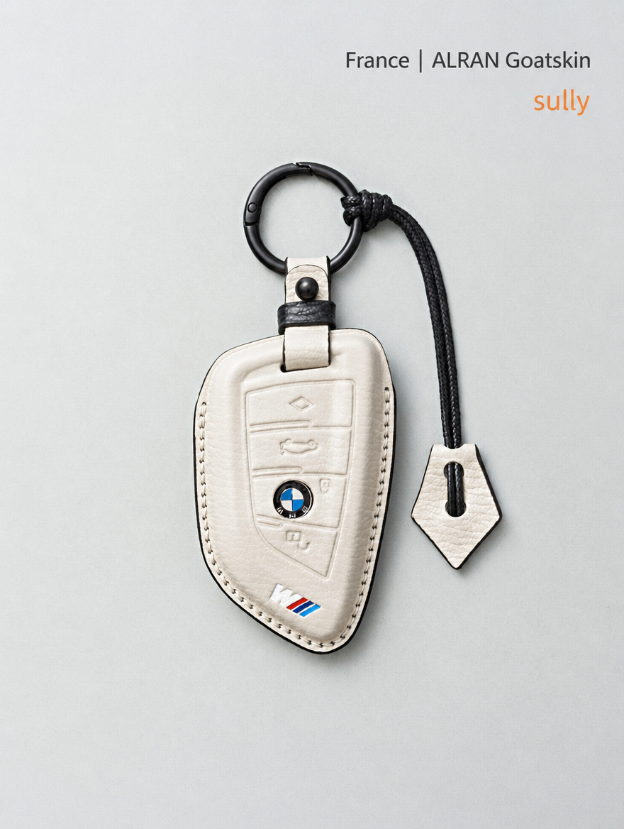 BMW Blade Key Leather Case - Sheepskin Cover with Buckle