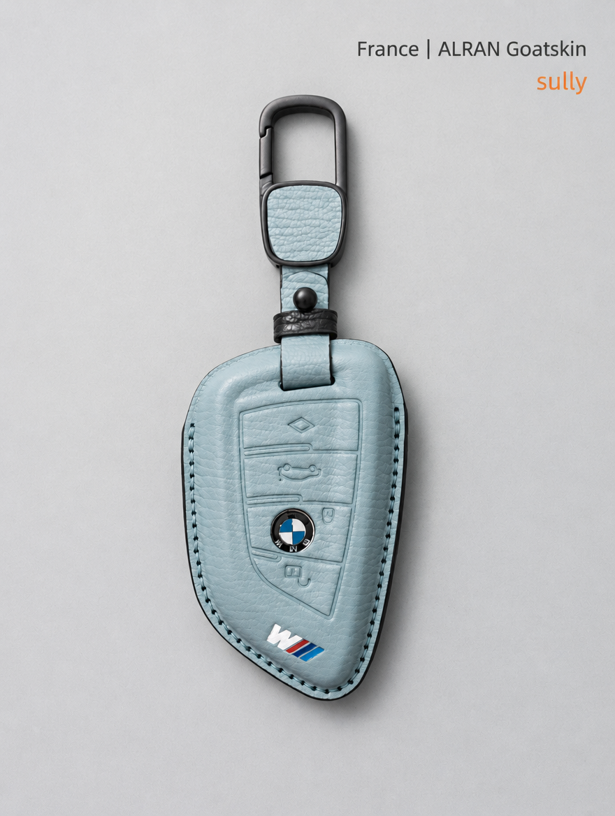 BMW Blade Key Leather Case - Sheepskin Cover with Buckle