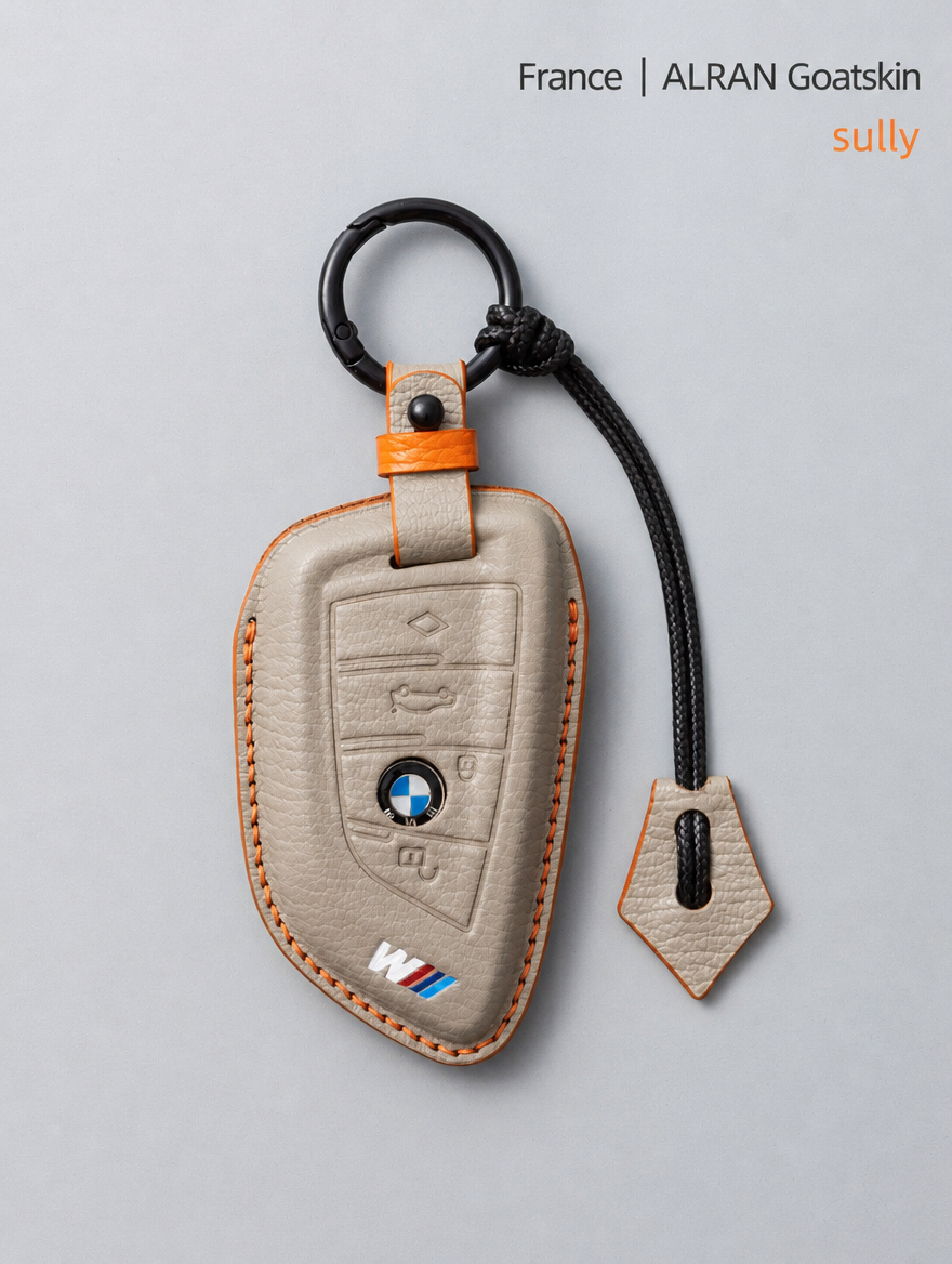 BMW Blade Key Leather Case - Sheepskin Cover with Buckle