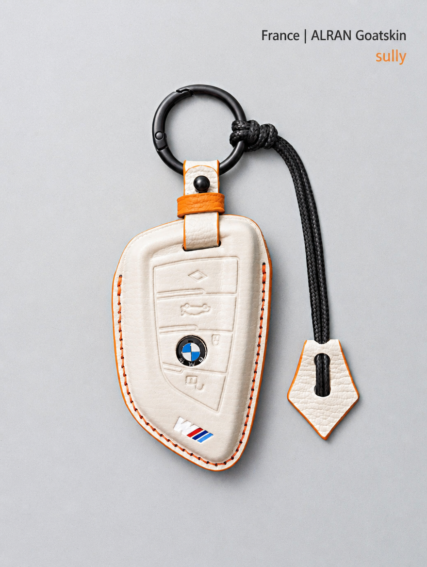 BMW Blade Key Leather Case - Sheepskin Cover with Buckle