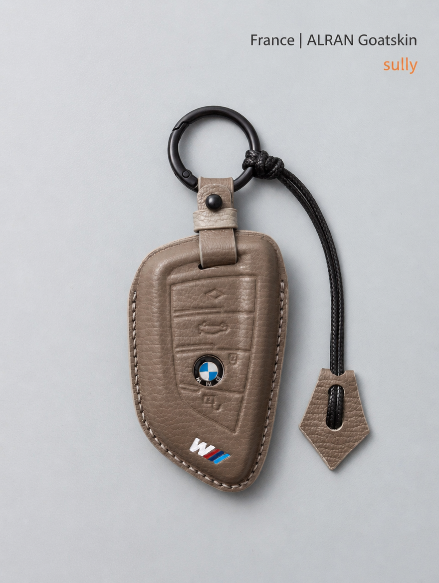 BMW Blade Key Leather Case - Sheepskin Cover with Buckle