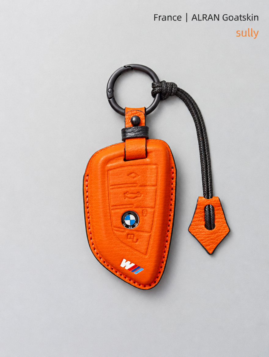 BMW Blade Key Leather Case - Sheepskin Cover with Buckle