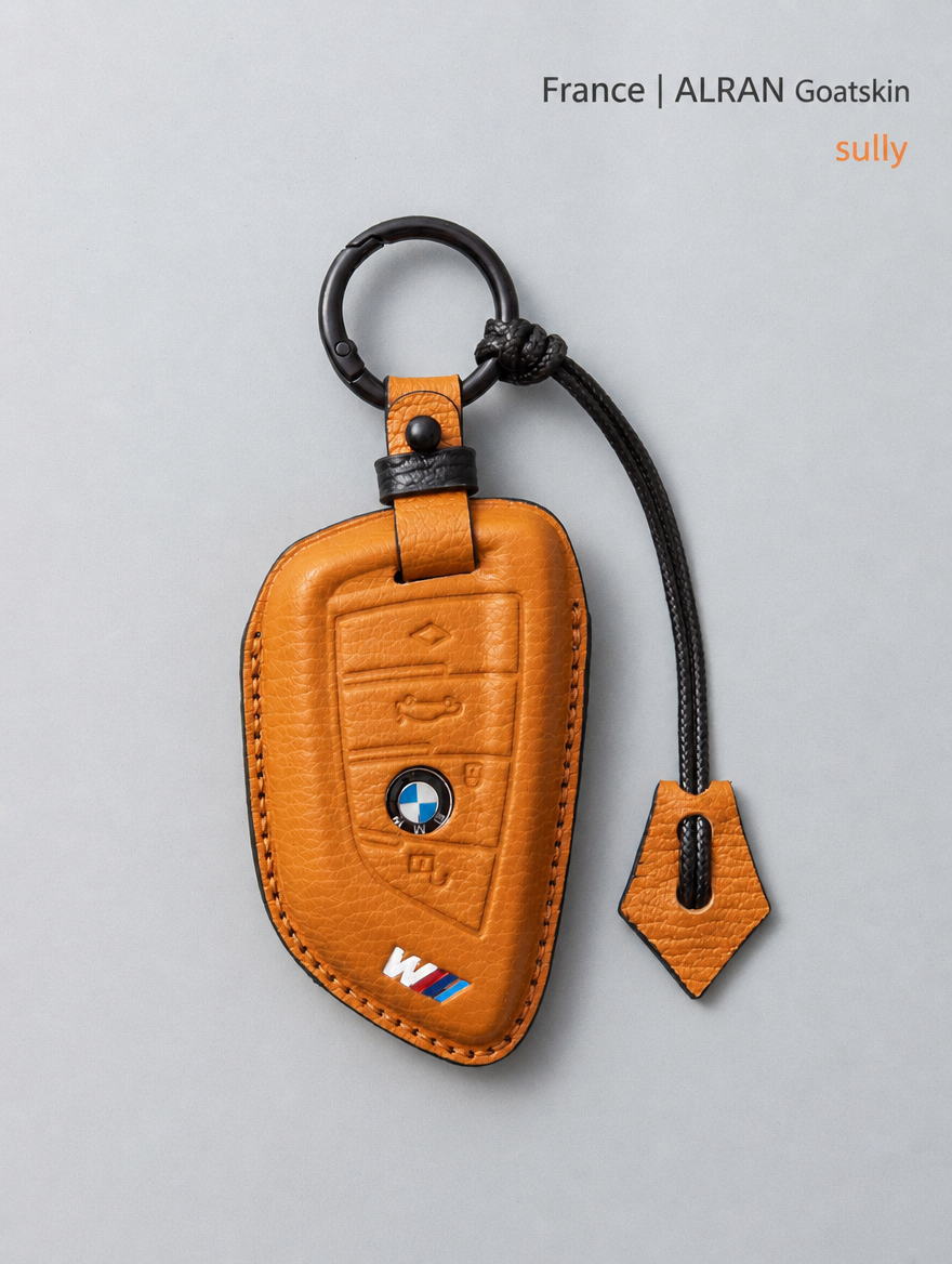 BMW Blade Key Leather Case - Sheepskin Cover with Buckle