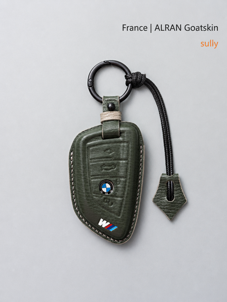 BMW Blade Key Leather Case - Sheepskin Cover with Buckle