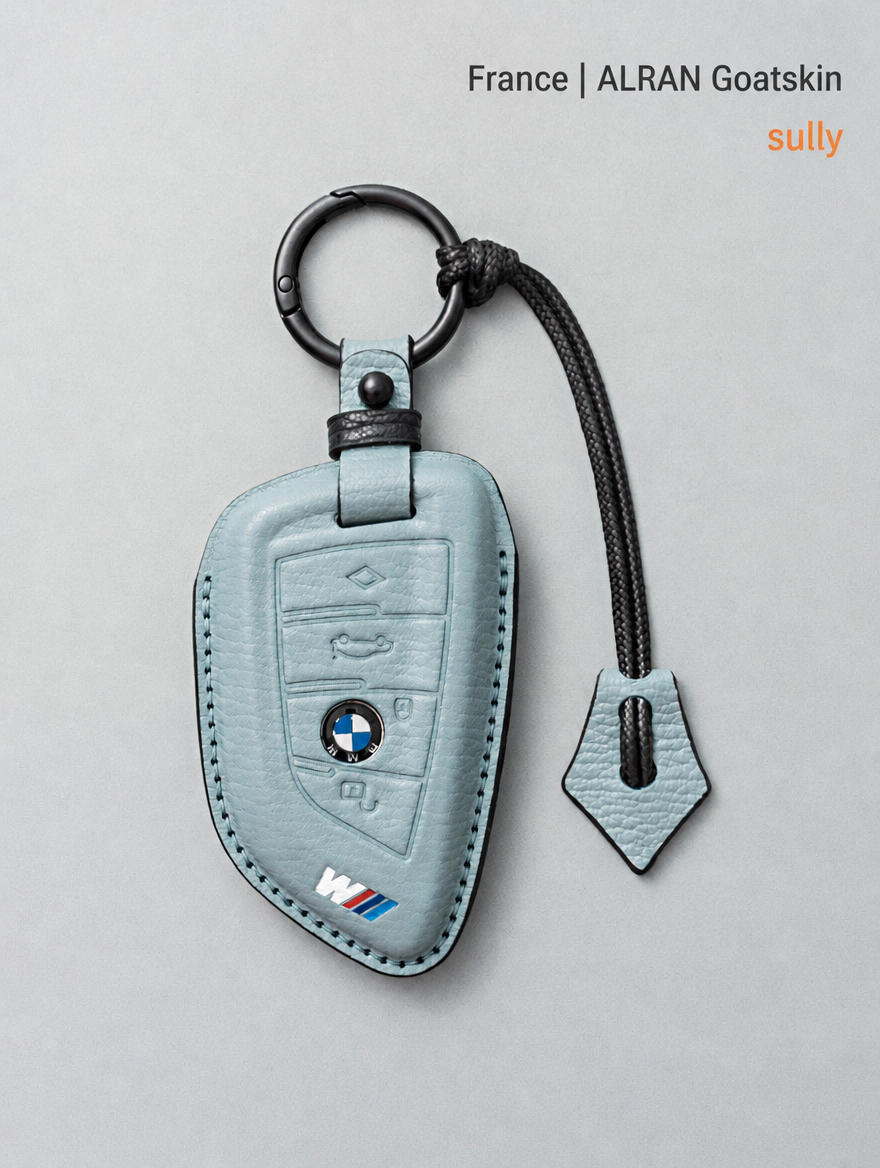 BMW Blade Key Leather Case - Sheepskin Cover with Buckle