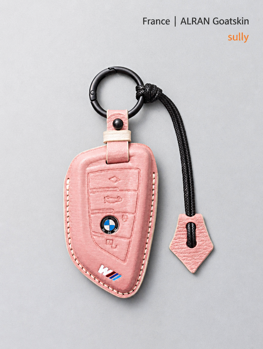 BMW Blade Key Leather Case - Sheepskin Cover with Buckle