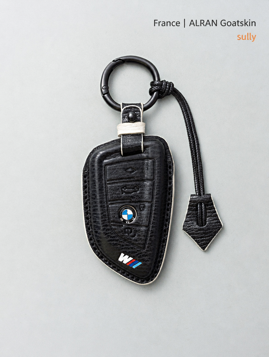 BMW Blade Key Leather Case - Sheepskin Cover with Buckle