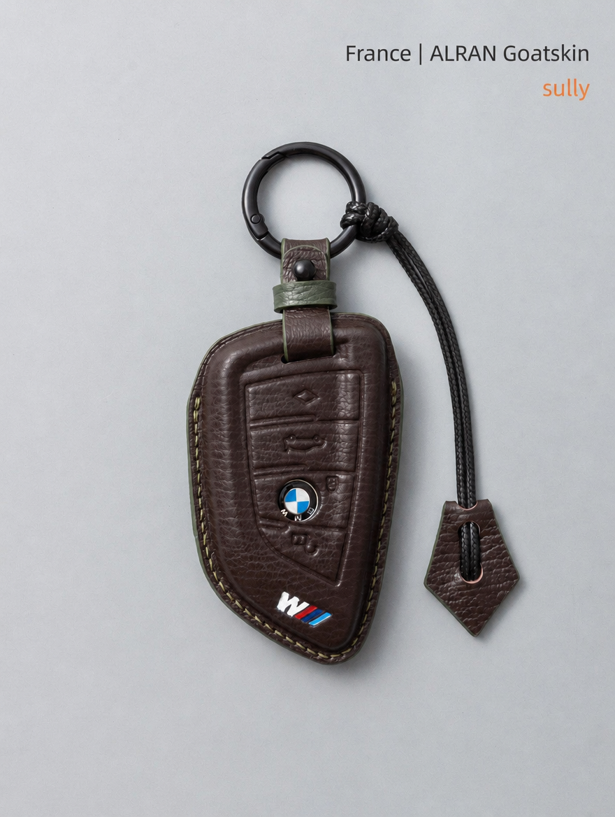 BMW Blade Key Leather Case - Sheepskin Cover with Buckle