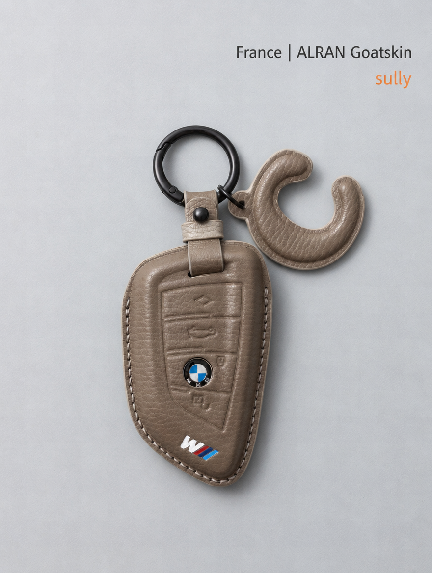 BMW Blade Key Leather Case - Sheepskin Cover with Buckle