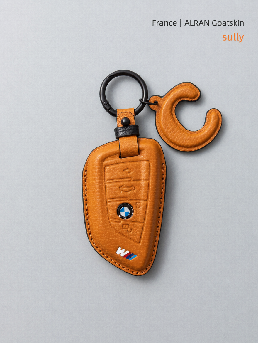 BMW Blade Key Leather Case - Sheepskin Cover with Buckle