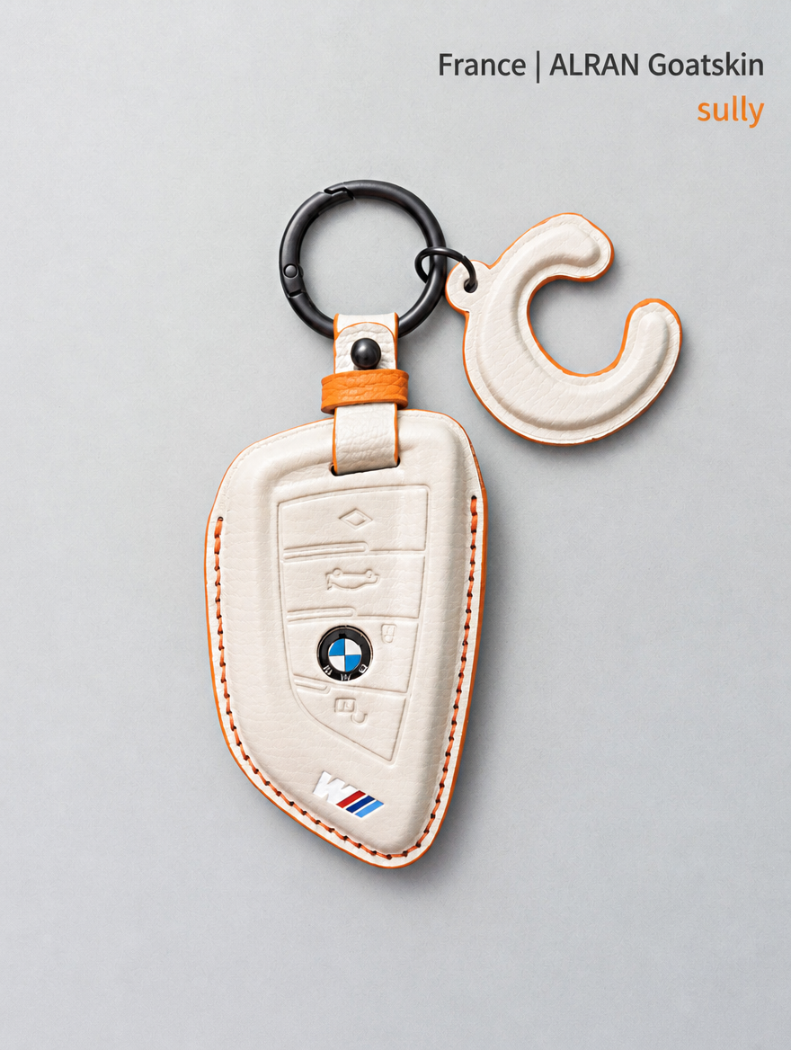 BMW Blade Key Leather Case - Sheepskin Cover with Buckle