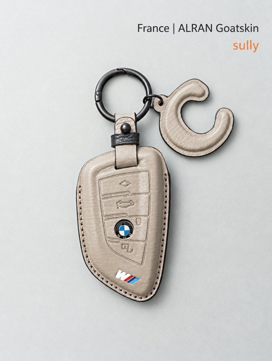 BMW Blade Key Leather Case - Sheepskin Cover with Buckle
