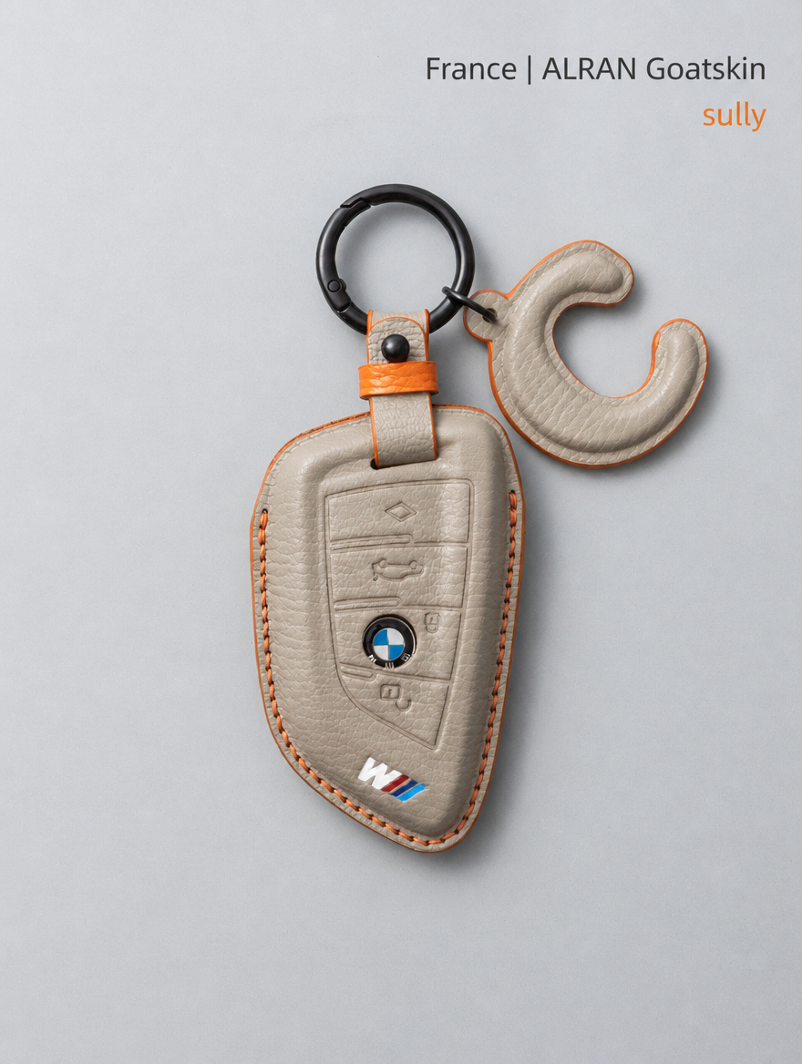 BMW Blade Key Leather Case - Sheepskin Cover with Buckle