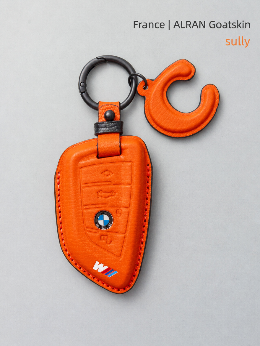 BMW Blade Key Leather Case - Sheepskin Cover with Buckle