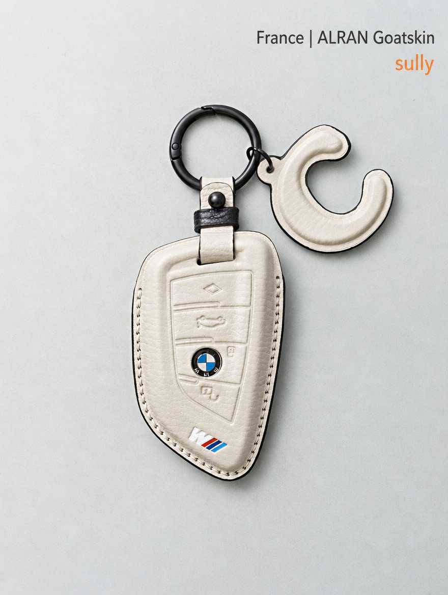 BMW Blade Key Leather Case - Sheepskin Cover with Buckle