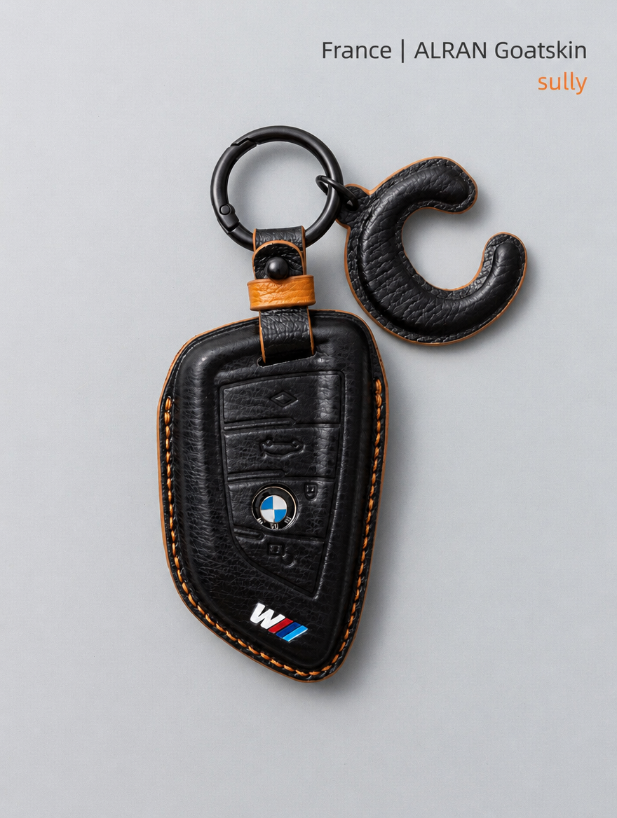 BMW Blade Key Leather Case - Sheepskin Cover with Buckle