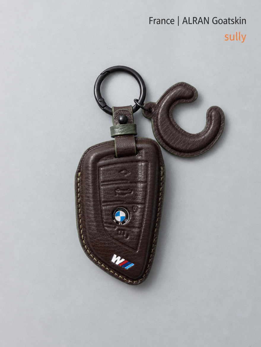 BMW Blade Key Leather Case - Sheepskin Cover with Buckle