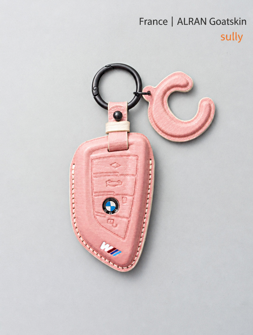 BMW Blade Key Leather Case - Sheepskin Cover with Buckle