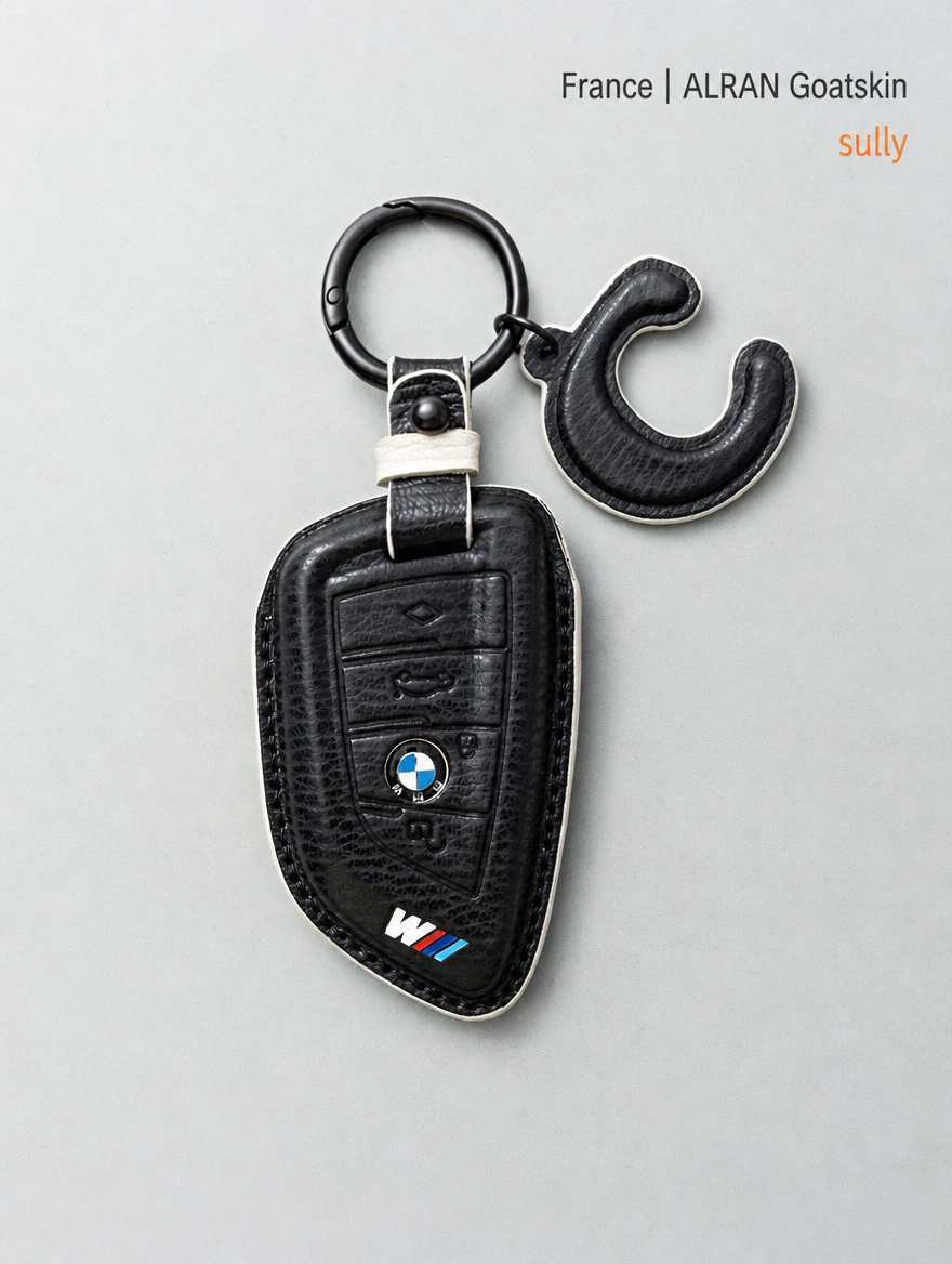 BMW Blade Key Leather Case - Sheepskin Cover with Buckle