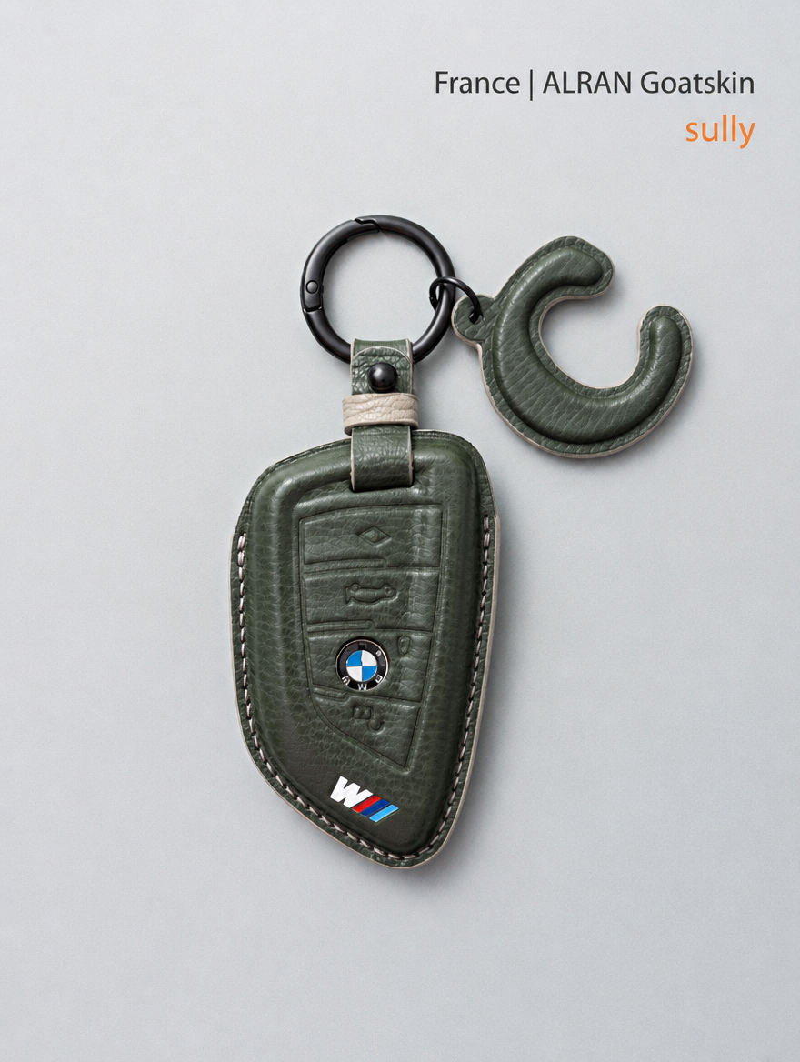 BMW Blade Key Leather Case - Sheepskin Cover with Buckle