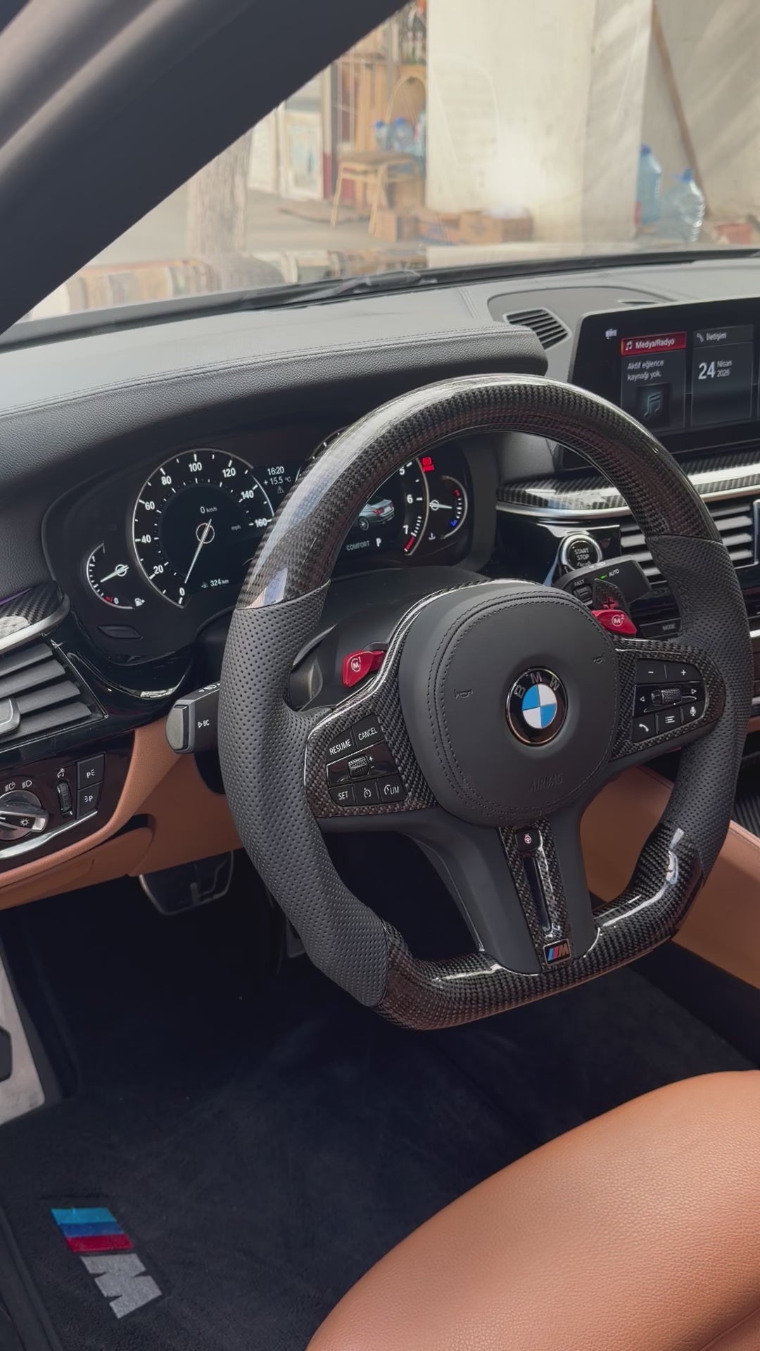 Customized  Steering wheel and Paddle Shifters Carbon Fiber Steering Wheel For BMW G Series
