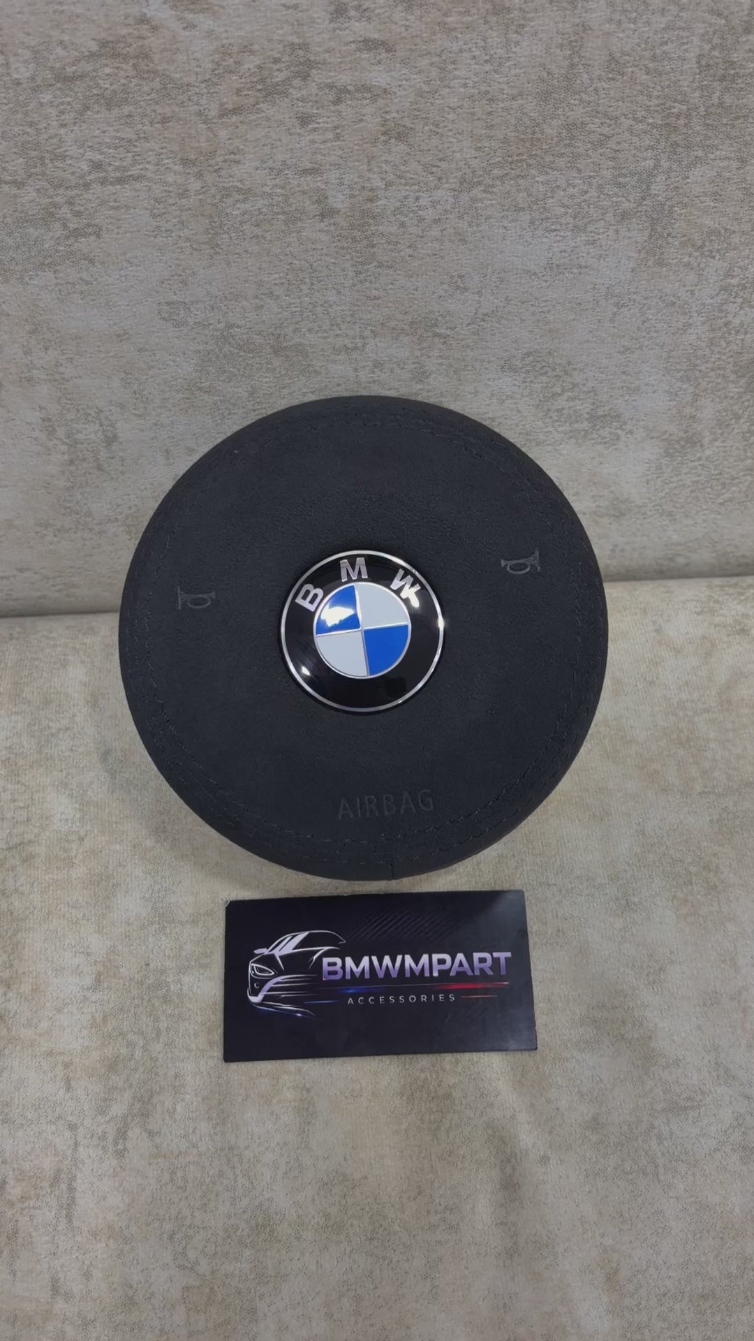 BMW F-Series Alcantara OEM Airbag – Black Stitching