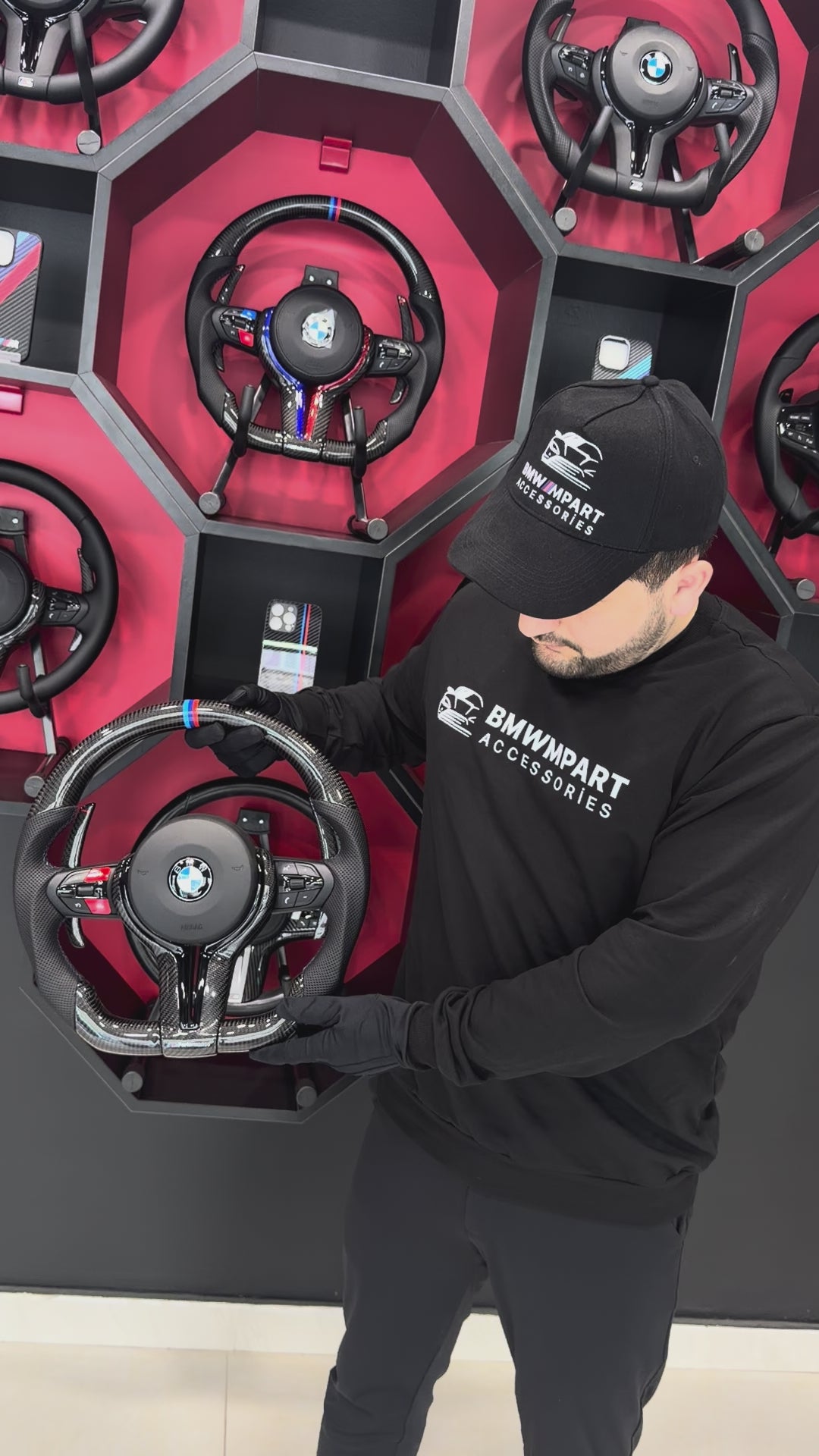 BMW F-Series All Black M Performance Steering Wheel – Full Black Edition