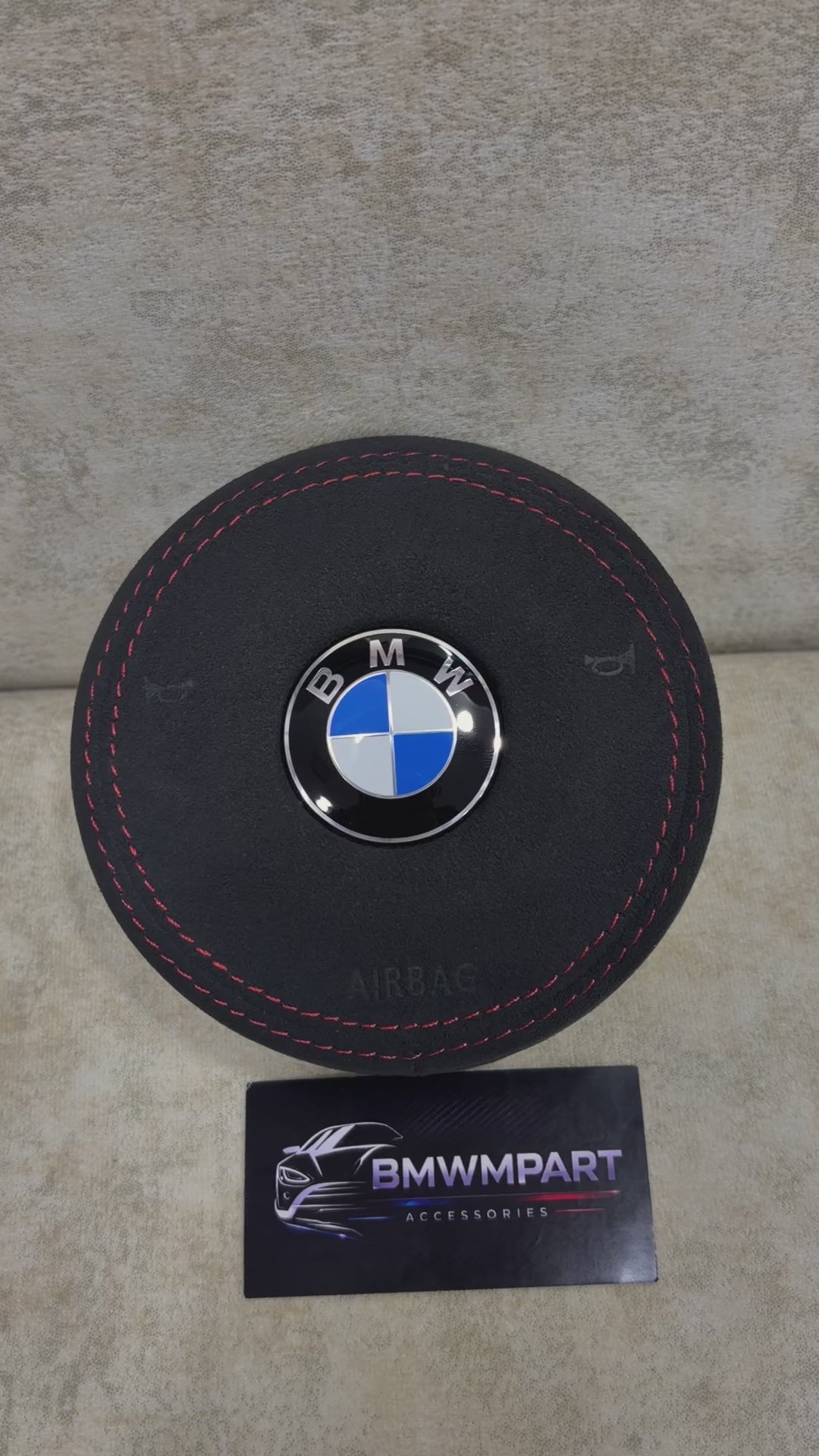 BMW F-Series Alcantara OEM Airbag – Red Stitching