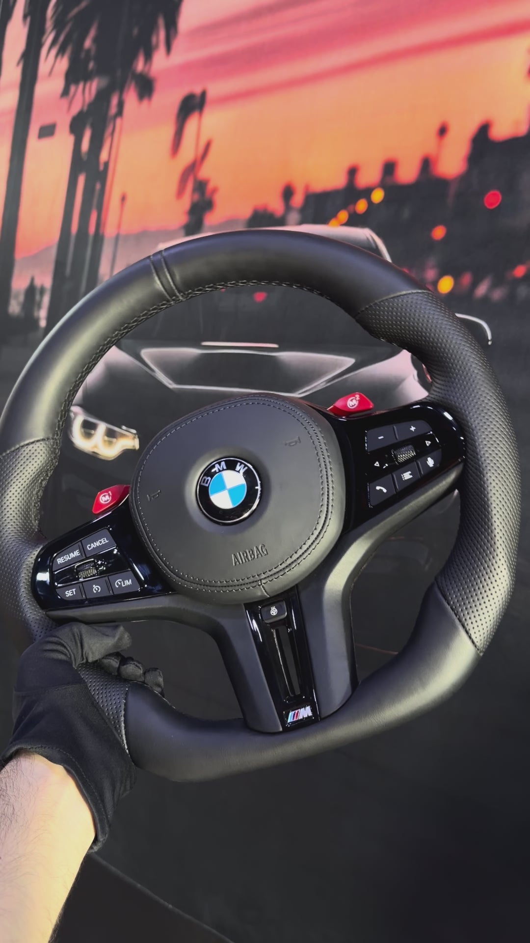BMW G-Series Perforated Nappa Leather Steering Wheel – Black Trim