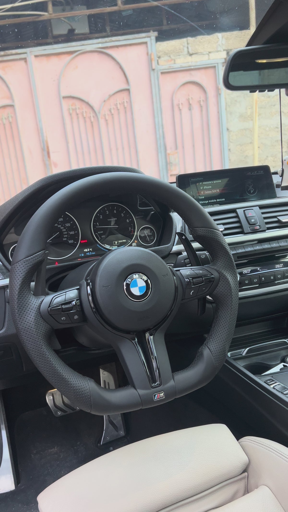 Customized Nappa Leather with Black Trim Steering Wheel For BMW F Series