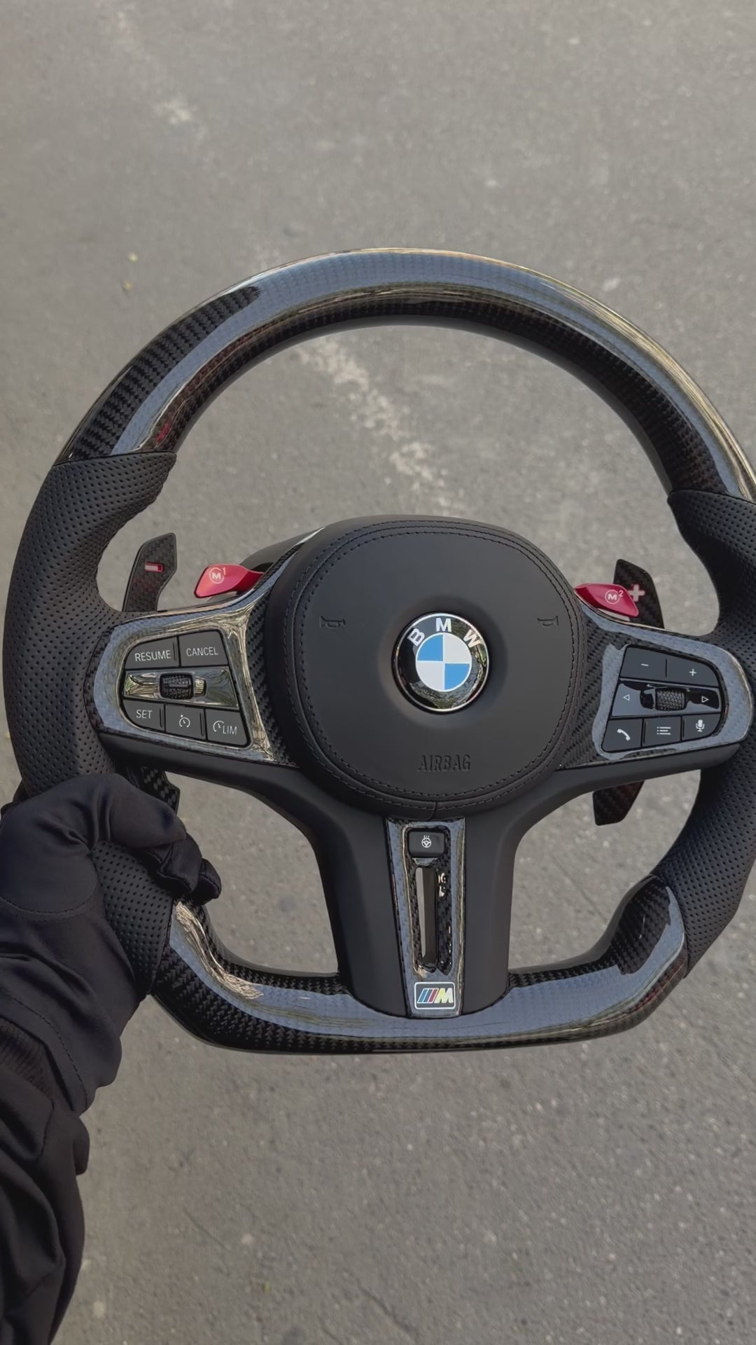 Customized  Steering wheel and Paddle Shifters Carbon Fiber Steering Wheel For BMW G Series